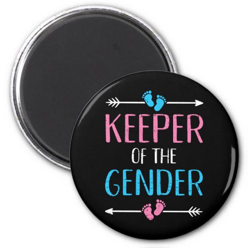 Keeper of the gender reveal baby announcement magnet