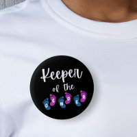 Keeper of the Gender Reveal Baby Feet Baby Shower