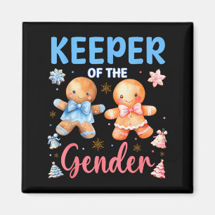 Keeper Of The Gender Reveal Baby Gingerbread Pink  Magnet