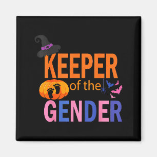 Keeper Of The Gender Reveal Baby Halloween Pregnan Magnet