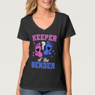 Keeper Of The Gender Reveal Baby Shower Party Anno T-Shirt