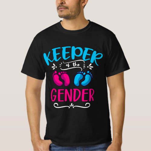 Keeper Of The Gender Reveal Baby Shower Party Anno T_Shirt