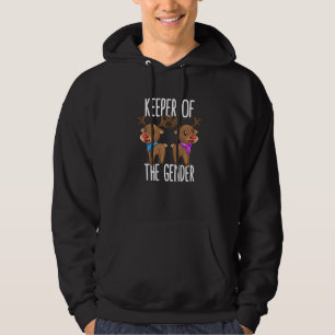 Keeper Of The Gender Reveal Baby Shower Reindeer C Hoodie