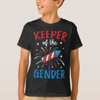 Keeper Of The Gender Reveal Funny 4th Of July Ba