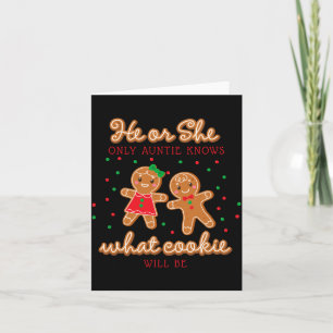Keeper Of The Gender Reveal Gingerbread Auntie  Card