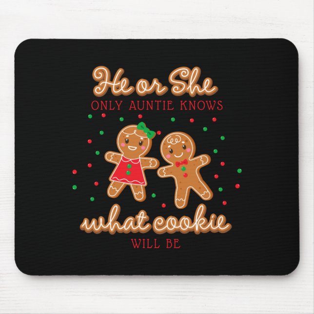 Keeper Of The Gender Reveal Gingerbread Auntie  Mouse Pad (Front)