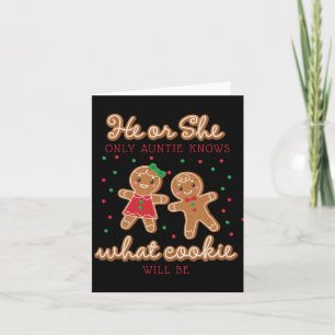 Keeper Of The Gender Reveal Gingerbread Auntie T S Card