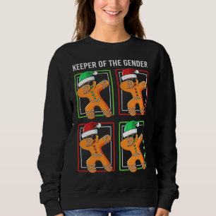 Keeper Of The Gender Reveal Gingerbread Christmas Sweatshirt