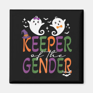 Keeper Of The Gender Reveal Halloween Pregnancy An Magnet