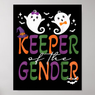 Keeper Of The Gender Reveal Halloween Pregnancy An Poster