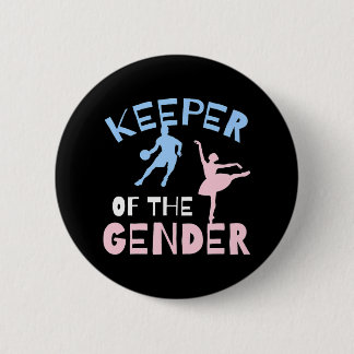 Keeper Of The Gender Reveal Party Basketball Button