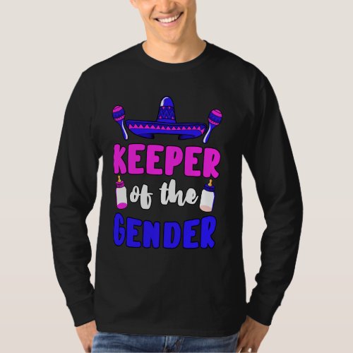 Keeper Of The Gender Sombrero Mexican Gender Revea T_Shirt