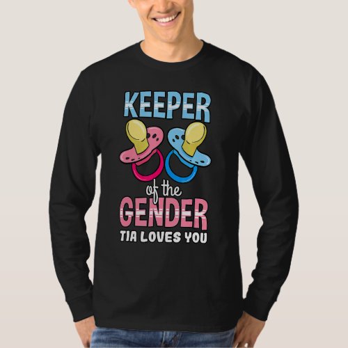 Keeper Of The Gender Tia Loves You Baby Shower Nep T_Shirt