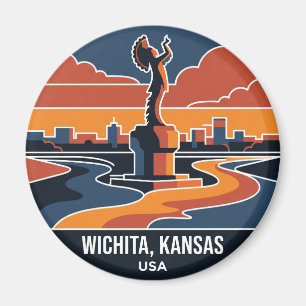 Keeper of the Plains Kansas Magnet
