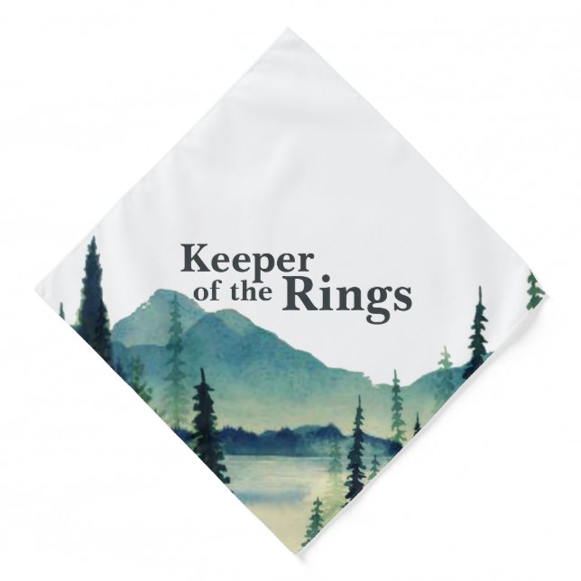 Keeper of the Rings | Dog in Wedding Pet  Bandana (Front)