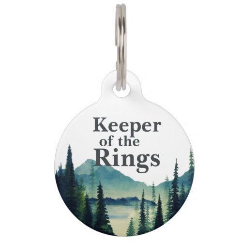 Keeper of the Rings  Dog in Wedding Pet ID Tag