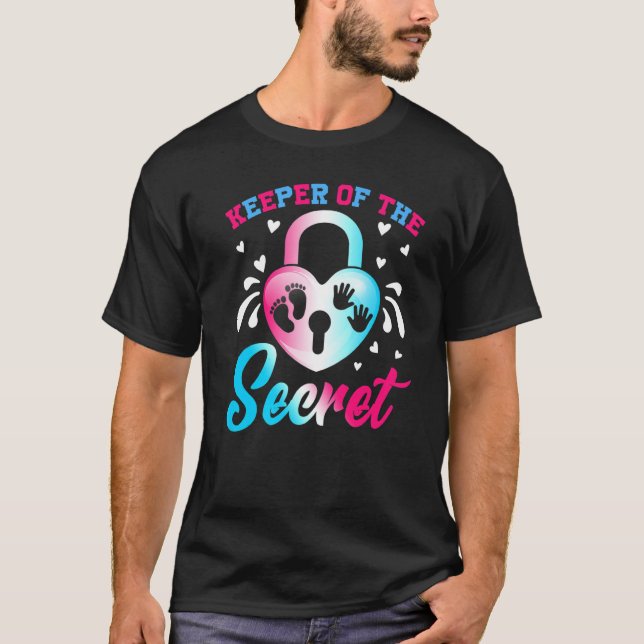 Keeper Of The Secret Gender Reveal Party Baby Anno T-Shirt (Front)