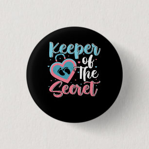 Keeper of the Secret Pink Or Blue Gender Reveal Pa Button