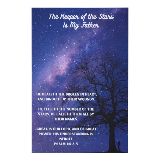 Keeper of The Stars Faux Canvas Print (Front)