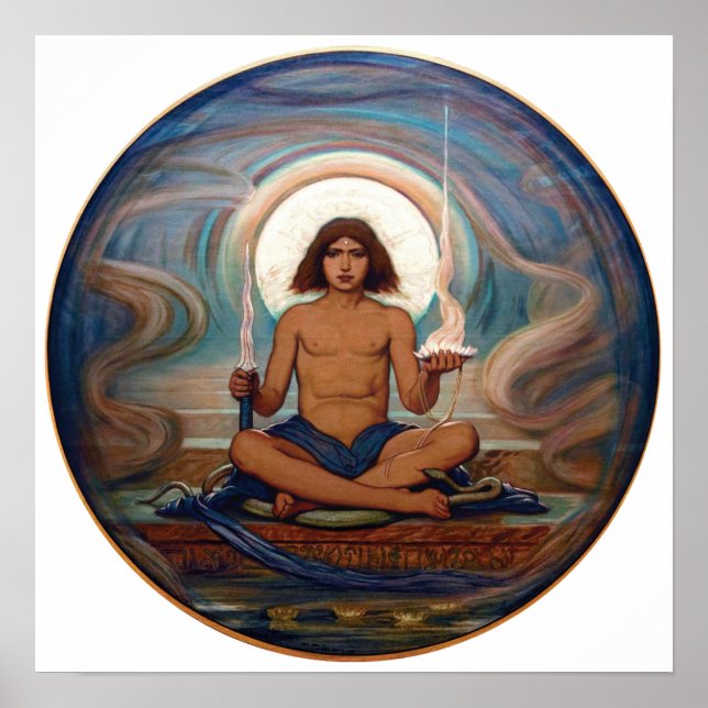 Keeper of the Threshold by Elihu Vedder Poster (Front)