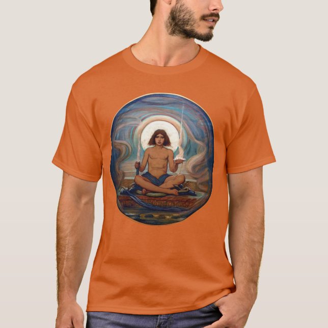 Keeper of the Threshold by Elihu Vedder T-Shirt (Front)