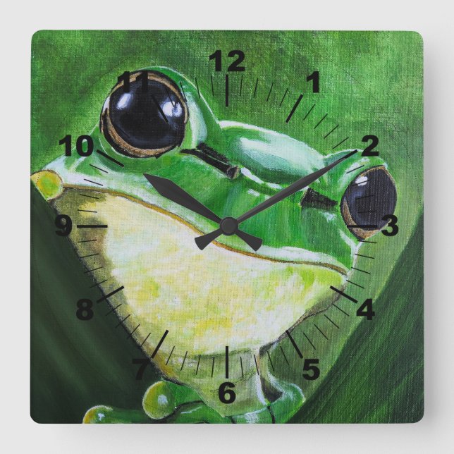 Keeper of the Water Painting by Alfred Fox Square Wall Clock (Front)