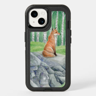 "Keepers of Birch Glen" Red Fox Art iPhone 14 case