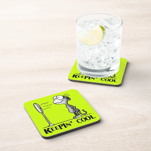 Keepin' Cool Monkey Beverage Coaster (Right Side)
