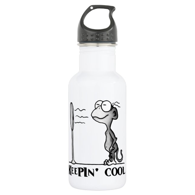 Keepin' Cool Monkey Stainless Steel Water Bottle (Front)