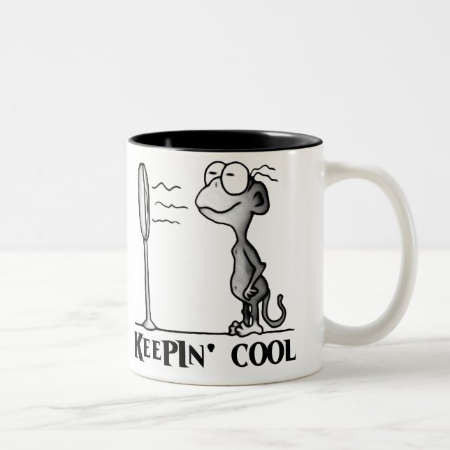 Keepin' Cool Monkey Two-Tone Coffee Mug (Right)