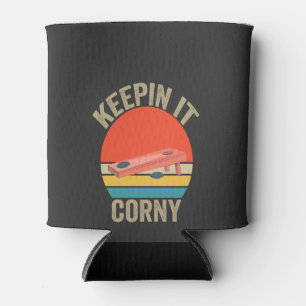 Keepin it Corny Funny Conrhole Distressed Vintage Can Cooler