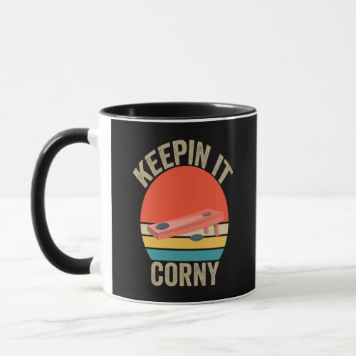 Keepin it Corny Funny Conrhole Distressed Vintage Mug