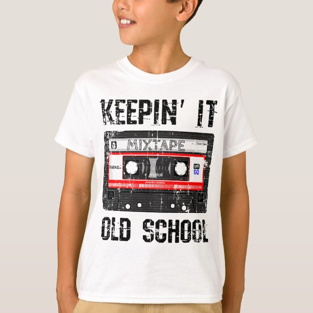 Keepin It Old School 80s and 90s Hip Hop T-Shirt (Front)