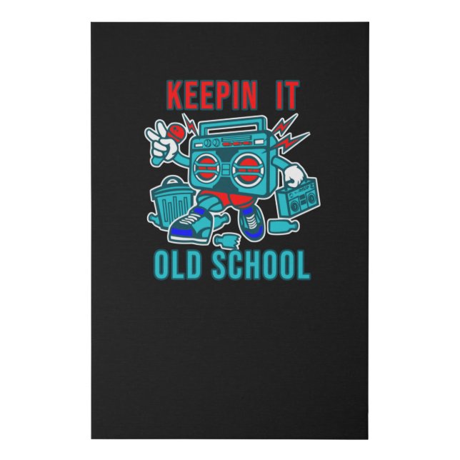 Keepin it Old School Faux Canvas Print (Front)