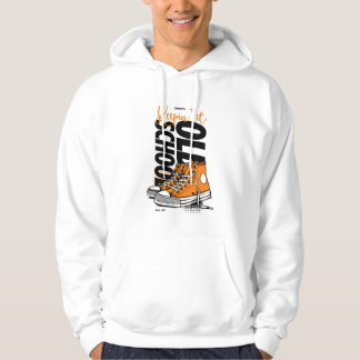 Keepin’ It Old School T-Shirt – Retro Orange Sneak Hoodie
