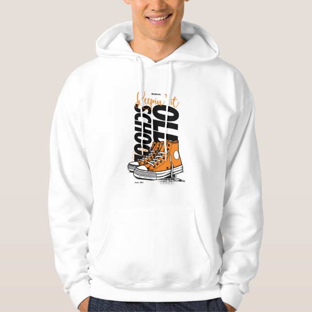 Keepin’ It Old School T-Shirt – Retro Orange Sneak Hoodie (Front)