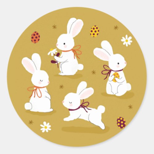 Keeping Busy Easter Classic Round Sticker