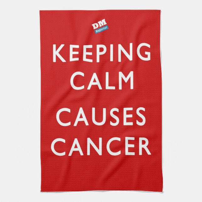Keeping Calm RED Teatowel Kitchen Towel (Vertical)