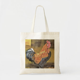 Keeping Chickens Farmyard Rooster Art Tote Bag