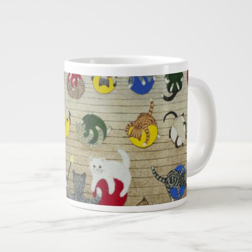 Keeping fit large coffee mug