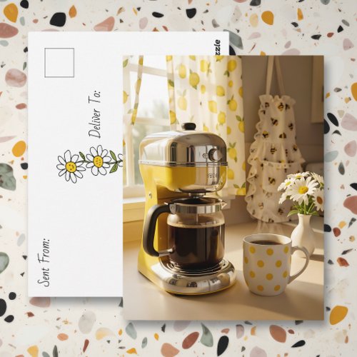 Keeping in Touch | Just Saying Hi | Cute Coffee Postcard