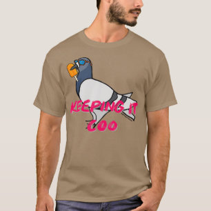 Keeping It Coo Fred the Pigeon Summer Illustration T-Shirt