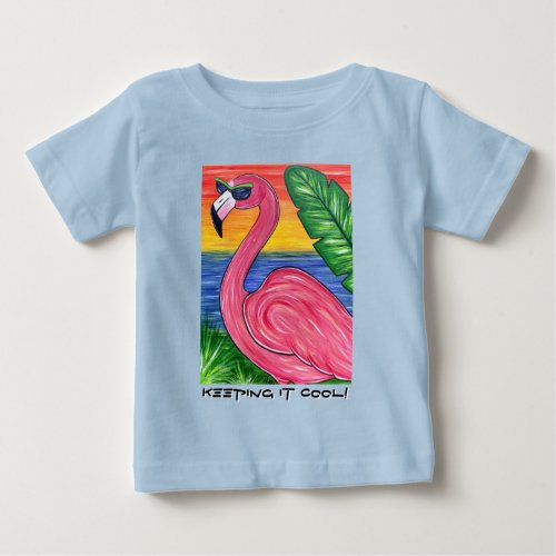 Keeping It Cool Flamingo Baby T_Shirt