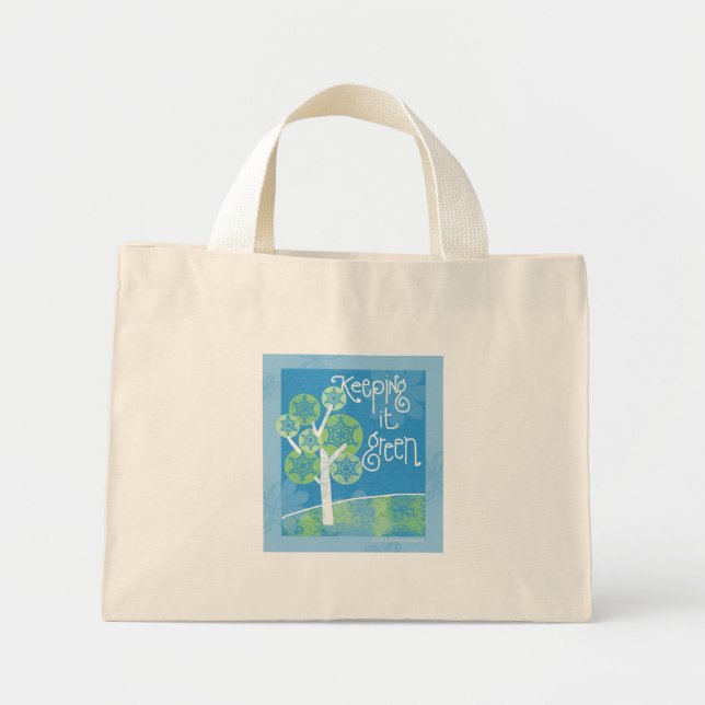 Keeping it Green Mini Tote Bag (Front)
