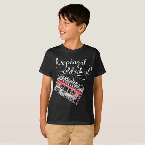 Keeping it old school boombox tape 80s music shirt