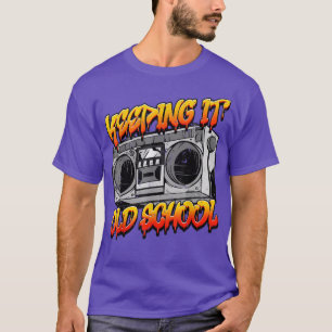 Keeping It Old School Hip Hop Retro Music Boombox  T-Shirt
