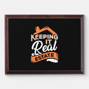 Keeping It Real Estate Award Plaque