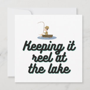 Keeping it reel at the lake thank you card