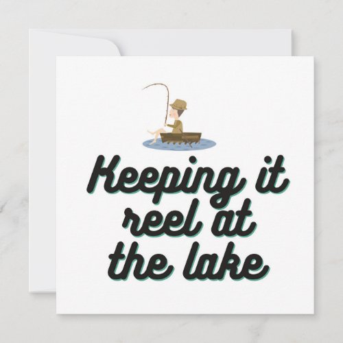 Keeping it reel at the lake thank you card
