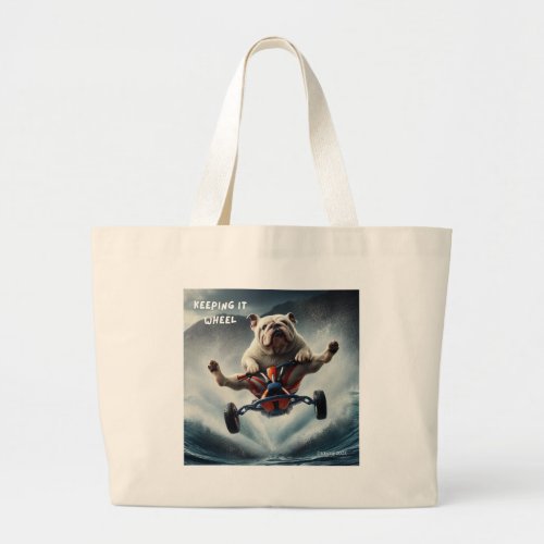 Keeping It Wheel Large Tote Bag